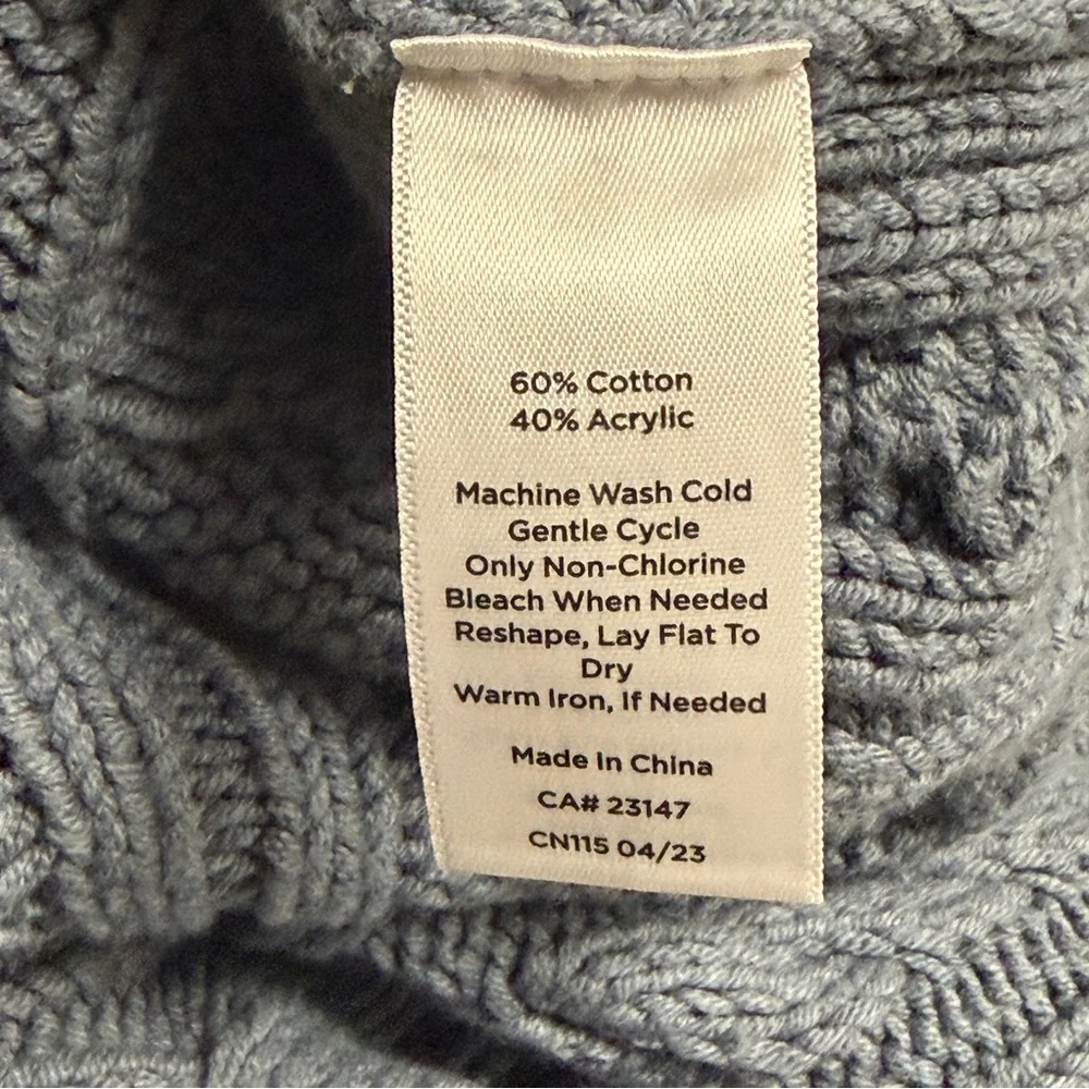 Haven Well Within Side Zip Cowl Neck Cable Knit Sweater Size Medium NWT - Picture 11 of 11